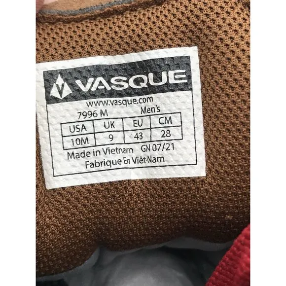 Vasque Boots Mens Size 10 Lion Brown Suede Hiking 7996 Sunsetter NTX