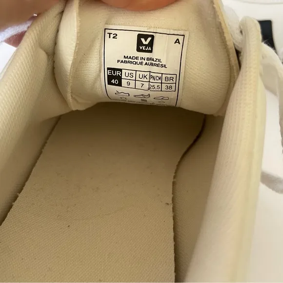 Veja Campo White Sneakers Size 9