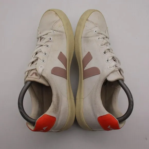 Veja Esplar SE Canvas Women's Size 10 White Orange Athletic Casual Sneakers