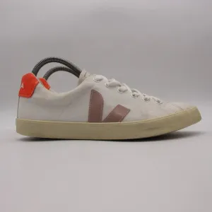 Veja Esplar SE Canvas Women's Size 10 White Orange Athletic Casual Sneakers