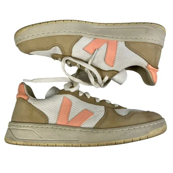 VEJA V-10 Womens White Bellini Casual Sneakers Shoes Size 9 VX0503299