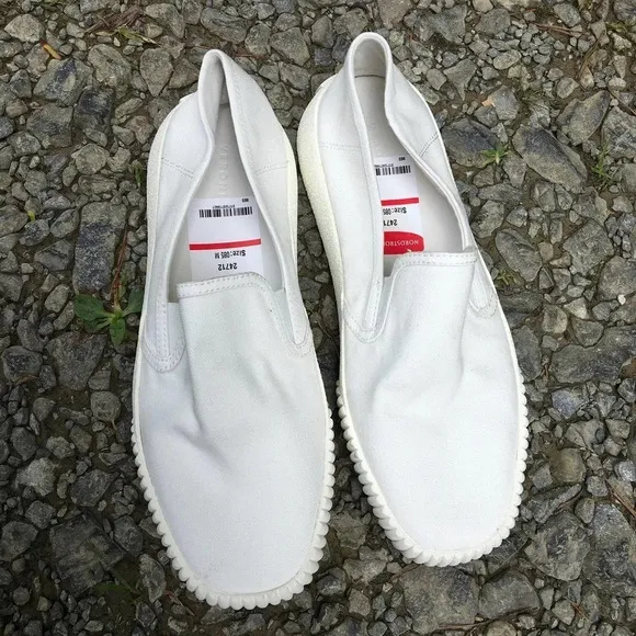 Veronica Beard Women Panelle Off White Slip-On Sneakers Size 8.5 NWT