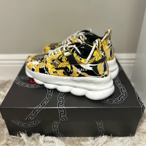 Versace Baroque Yellow Black Sneakers