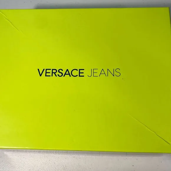 Versace Jeans Black Suede Glitter Sneakers