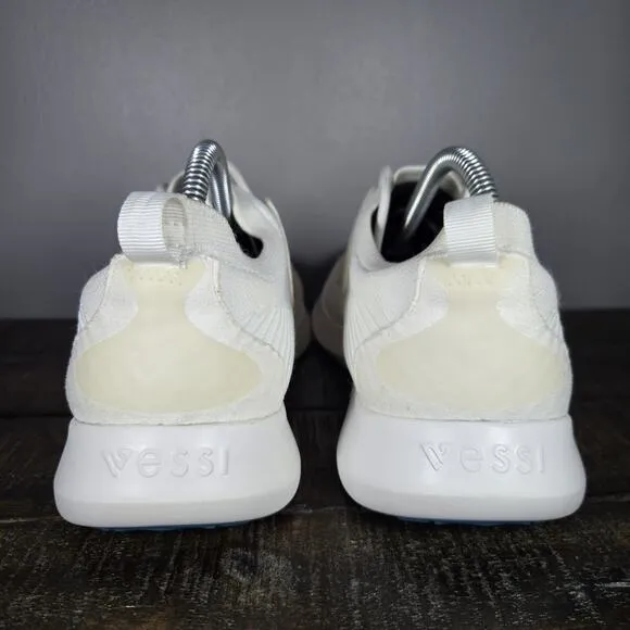 Vessi Everyday 2.0 Womens Size 10 Lace Up Waterproof Shoes Sneakers Polar White