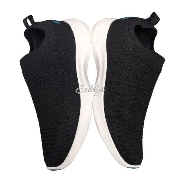 Vessi Everyday Move Slip On Onyx Black White Waterproof Dyma-Tex Sneaker Women 7