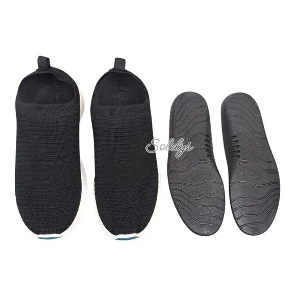 Vessi Everyday Move Slip On Onyx Black White Waterproof Dyma-Tex Sneaker Women 7