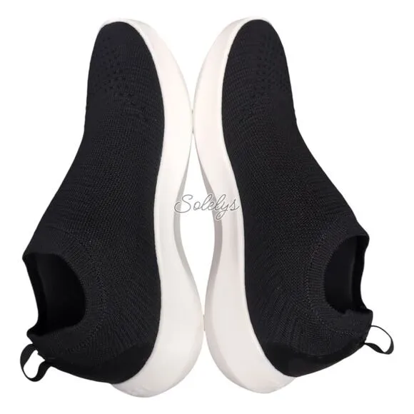 Vessi Everyday Move Slip On Onyx Black White Waterproof Dyma-Tex Sneaker Women 7