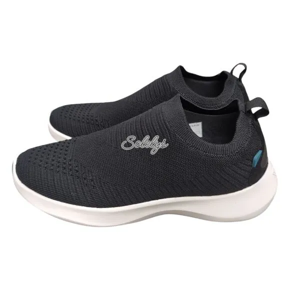 Vessi Everyday Move Slip On Onyx Black White Waterproof Dyma-Tex Sneaker Women 7