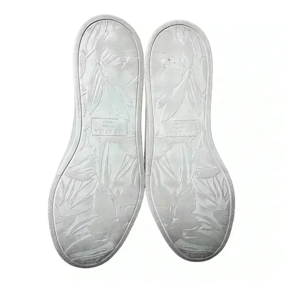 Via Spiga Women’s Ora Slip On Platform Sneakers BLK and White Size 8.5 Preowned