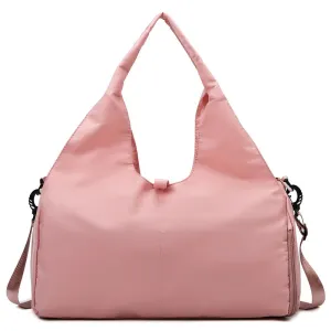 Vibe Geeks Large Capacity Dry and Wet Separation Wear-resistant Sports Fitness Storage Bag - Pink