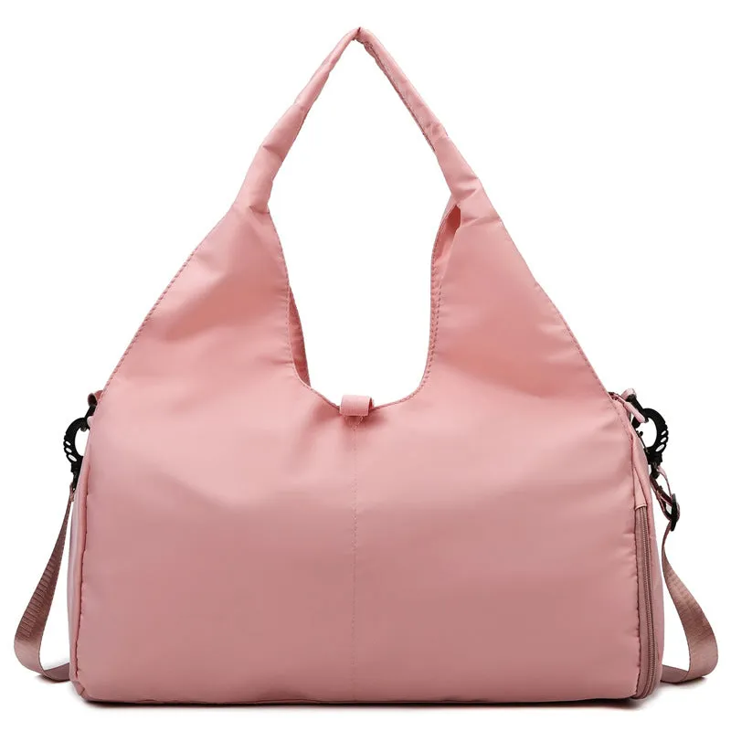 Vibe Geeks Large Capacity Dry and Wet Separation Wear-resistant Sports Fitness Storage Bag - Pink
