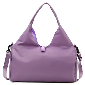 Vibe Geeks Large Capacity Dry and Wet Separation Wear-resistant Sports Fitness Storage Bag - Purple