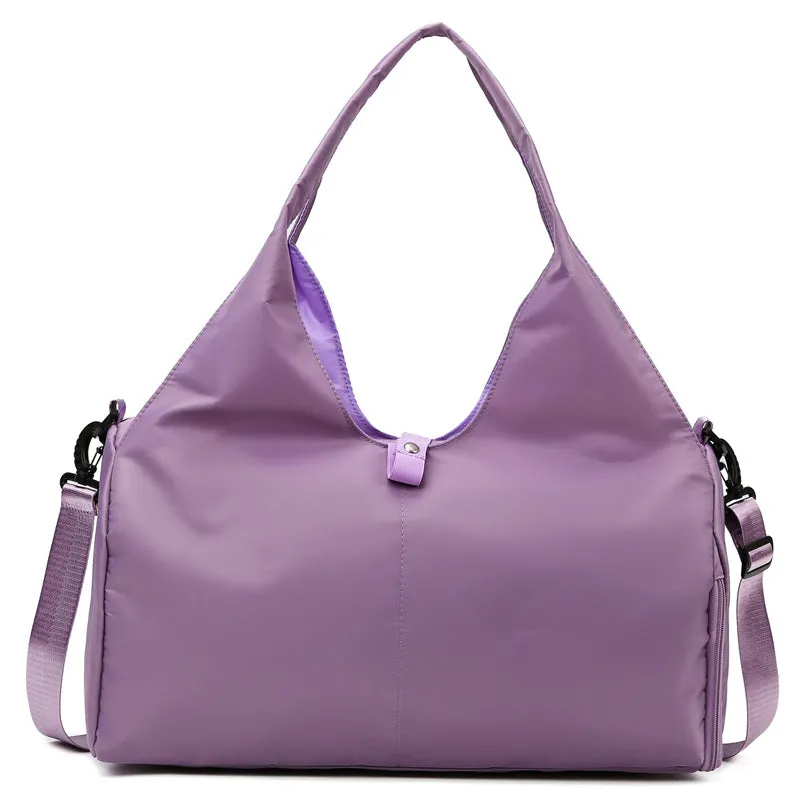 Vibe Geeks Large Capacity Dry and Wet Separation Wear-resistant Sports Fitness Storage Bag - Purple