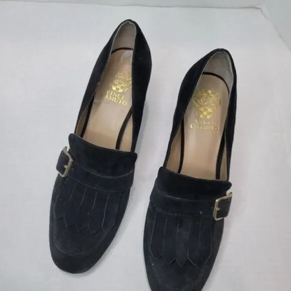 Vince Camuto Giuliann Suede Mid Heel Shoes Size 10 M