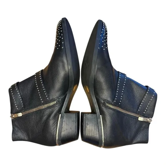 Vince Camuto Tema Gold Studded Leather Bootie punk biker grunge cowgirl glamrock