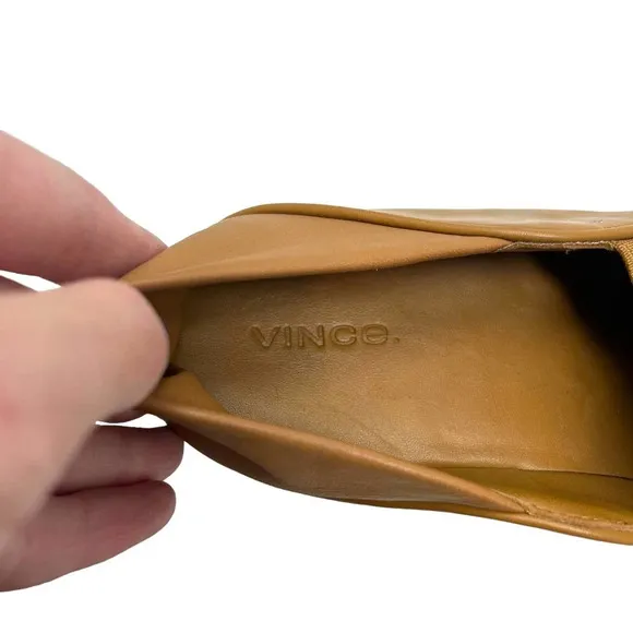 Vince Garvey Slip-on Sneakers In Wheat Cognac Leather Size 9