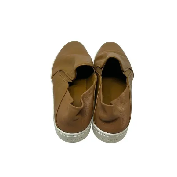 Vince Garvey Slip-on Sneakers In Wheat Cognac Leather Size 9