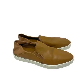 Vince Garvey Slip-on Sneakers In Wheat Cognac Leather Size 9