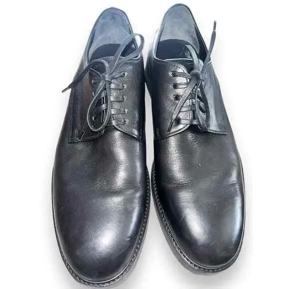 Vince Made in Italy Black Leather Laced Derby Dress Shoes 10.5 Medium