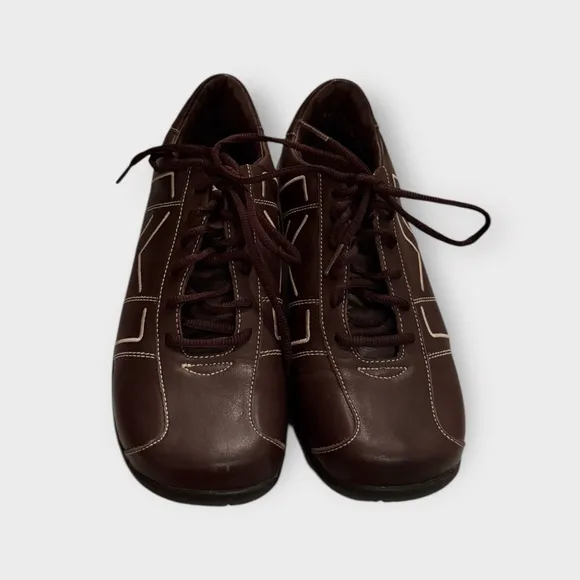 Vintage 1990s Steve Madden Unisex Brown Leather Sneakers Men’s 8/Womens 10