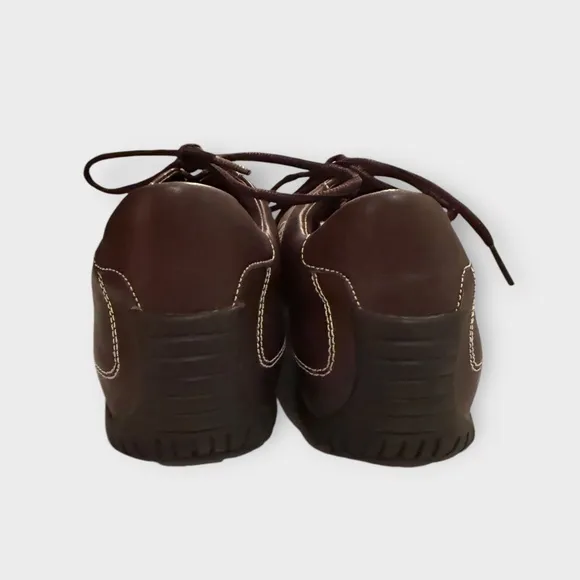 Vintage 1990s Steve Madden Unisex Brown Leather Sneakers Men’s 8/Womens 10