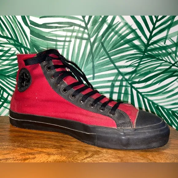 Vintage Converse Original Red/ Canvas High Top Sneakers Men’s 11 USA