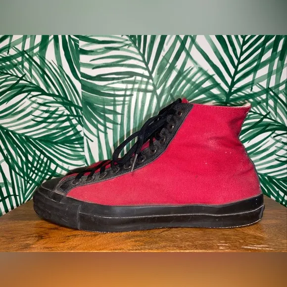 Vintage Converse Original Red/ Canvas High Top Sneakers Men’s 11 USA