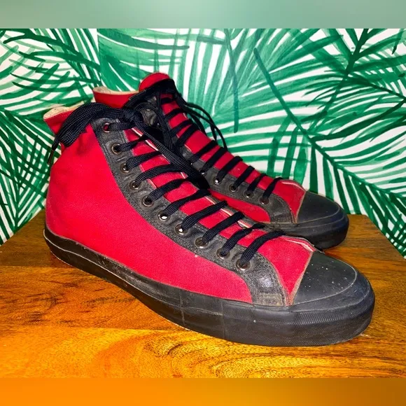 Vintage Converse Original Red/ Canvas High Top Sneakers Men’s 11 USA