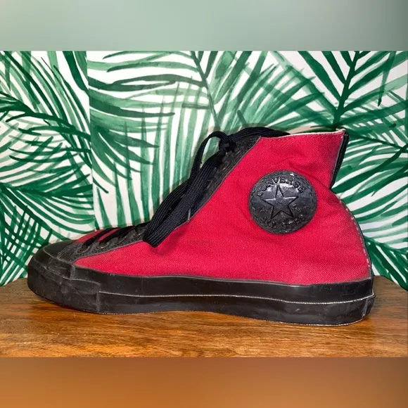 Vintage Converse Original Red/ Canvas High Top Sneakers Men’s 11 USA