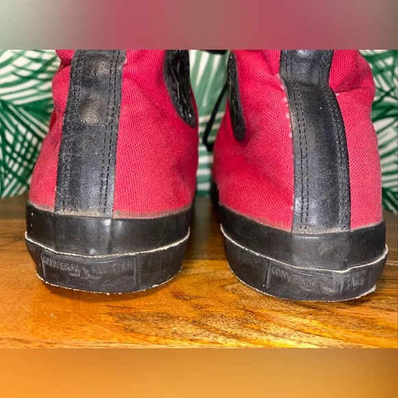 Vintage Converse Original Red/ Canvas High Top Sneakers Men’s 11 USA