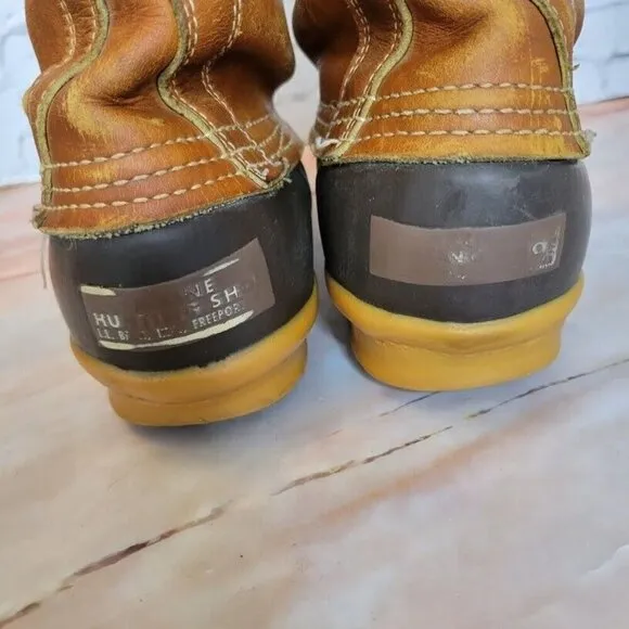 Vintage LL Bean Bean Boot Womens 6 Narrow 60's Hunting Script Cursive Leather