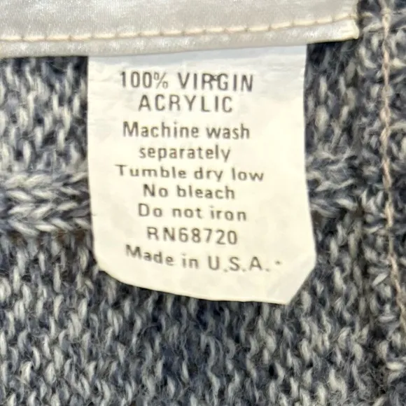 Vintage London Fog Sweater Vest Classic Ribbed Knit Made In The USA Gray Size L