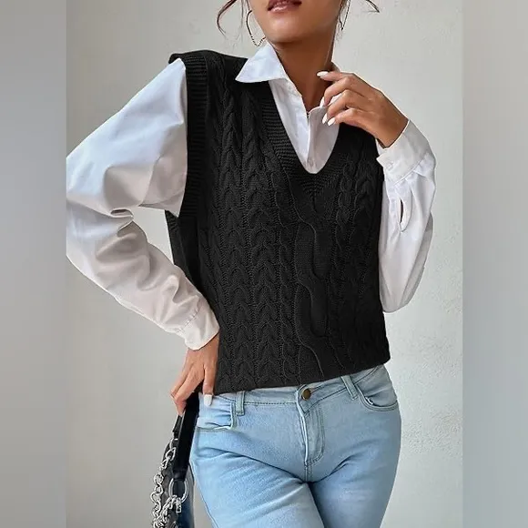 Vintage London Fog Sweater Vest Classic Ribbed Knit Made In The USA Gray Size L