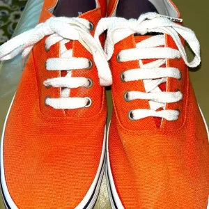 Vintage Never Worn! Polo Sport Ralph Lauren Orange Canvas Men’s Sneakers. 10.5