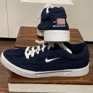Vintage Nike GTS Canvas Plus 2000 Olympics USA Sneakers Blue White Size 11.5