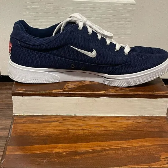 Vintage Nike GTS Canvas Plus 2000 Olympics USA Sneakers Blue White Size 11.5