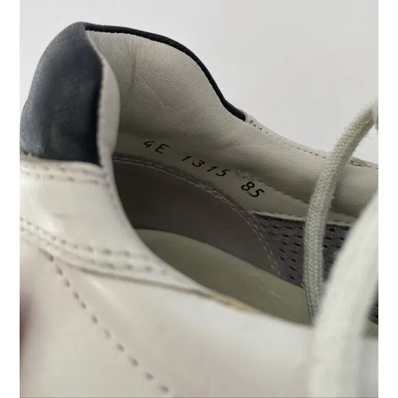 Vintage Prada Men’s Leather Shoes White With Black Stripe Size 9