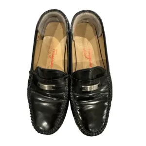 Vintage Salvatore Ferragamo Women’s Loafers, Size 5.5, Black Leather,  Italy