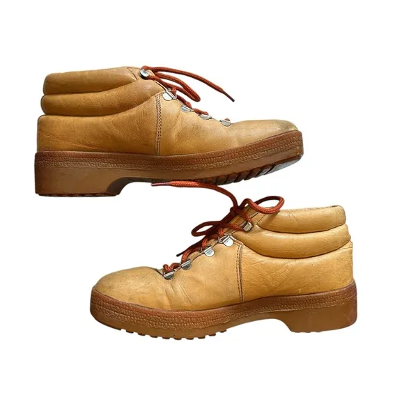 Vintage Women’s Ratty Cobra Wheat Hiking Boots Made in Italy Size 9.5
