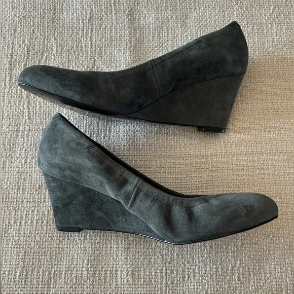 Vionic Camden Womens Pumps Gray Wedge Heel Dress Formal Work Evening Shoes