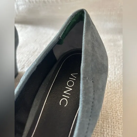 Vionic Camden Womens Pumps Gray Wedge Heel Dress Formal Work Evening Shoes