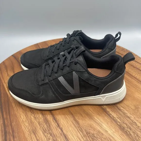 Vionic Rechelle Shoes Womens 6.5 Black Nubuck Comfort Walking Casual Sneakers