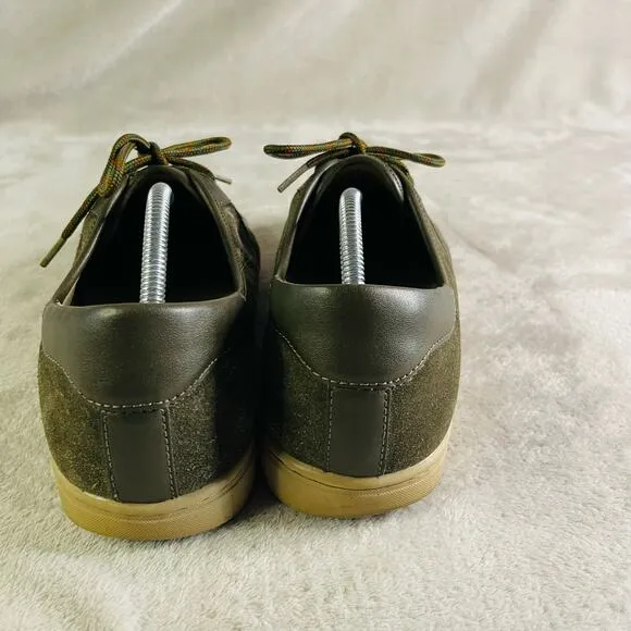 Vionic Shoes Mens Size 11 Brown Army Green Jerome Suede Lace Up Casual