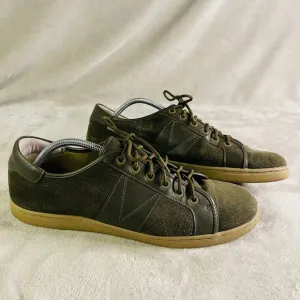 Vionic Shoes Mens Size 11 Brown Army Green Jerome Suede Lace Up Casual
