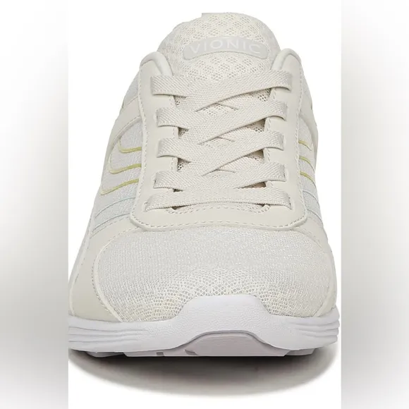 Vionic Sneakers Ruvi Womens 8 Wide Cloud Cream Walking Shoes Arch Support New
