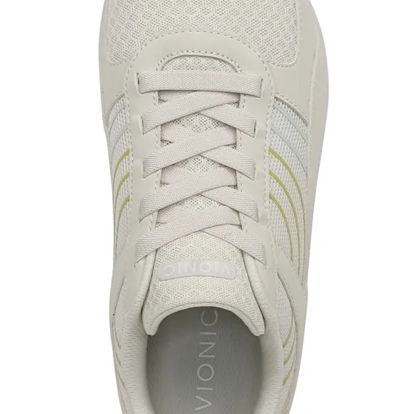 Vionic Sneakers Ruvi Womens 8 Wide Cloud Cream Walking Shoes Arch Support New
