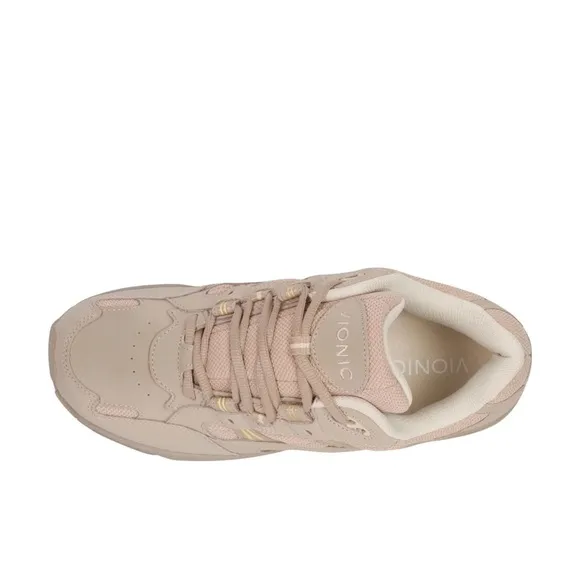 Vionic Tan Sneakers with Suede Upper and Supportive Sole