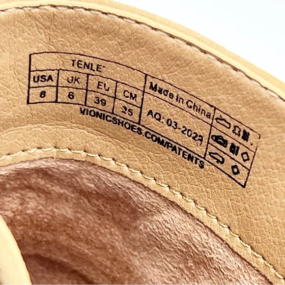 VIONIC Tenley Tan Suede Side Zipper Block Heel Arch Support Ankle Booties