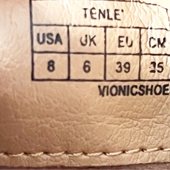 VIONIC Tenley Tan Suede Side Zipper Block Heel Arch Support Ankle Booties